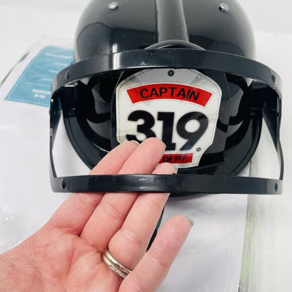 Firefighter Youth Boys Size Medium 8/10 Halloween Dress Up Costume in Black FLAW - Picture 5 of 9